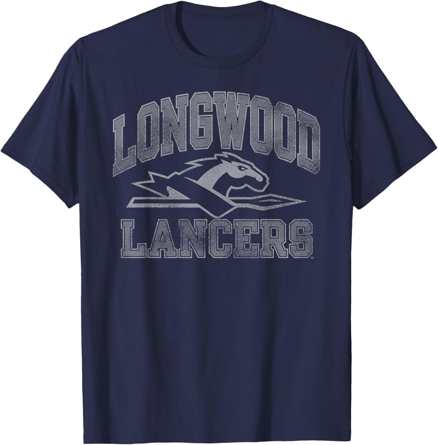 Longwood Lancers Vintage Worn Navy Officially Licensed T-Shirt - T-Shirt | Navy