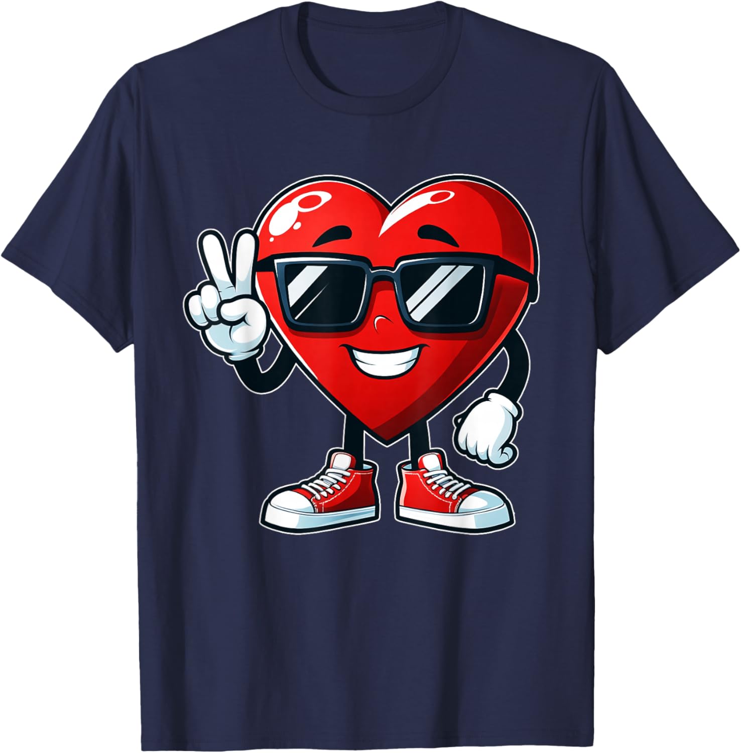 Valentines Vibes Valentines Day For Teens Boys Girls Kids T-Shirt - T-Shirt | Navy