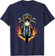 Funny Dachshund Dog Riding a Motorcycle Dachshund Lovers T-Shirt - T-Shirt | Navy
