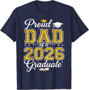 Proud Dad of a 2026 Graduate Senior Graduation Men T-Shirt - T-Shirt | Navy