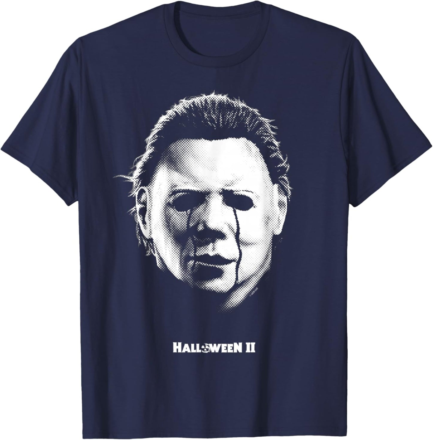 Halloween II Michael Myers Crying Big Face Costume T-Shirt - T-Shirt | Navy