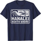 Hanalei North Shore Sea Turtle Kauai Hawaii Retro Hawaiian T-Shirt - T-Shirt | Navy