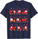 Kids Valentines Day Construction Trucks I Dig You Hearts T-Shirt - T-Shirt | Navy