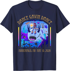 Dance Gavin Dance 2026 Tour Minneapolis T-Shirt - T-Shirt | Navy