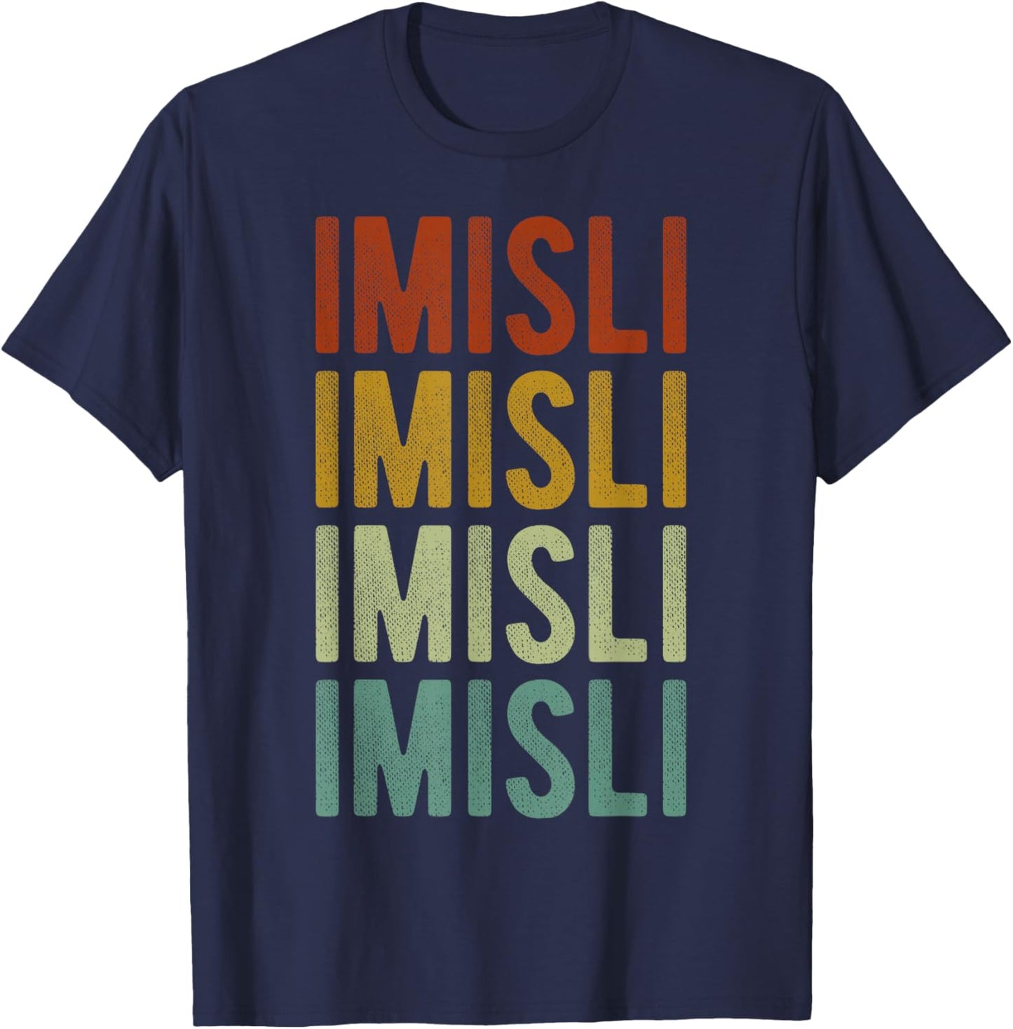 Imisli City Azerbaijan Retro T-Shirt - T-Shirt | Navy