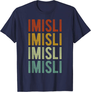 Imisli City Azerbaijan Retro T-Shirt - T-Shirt | Navy