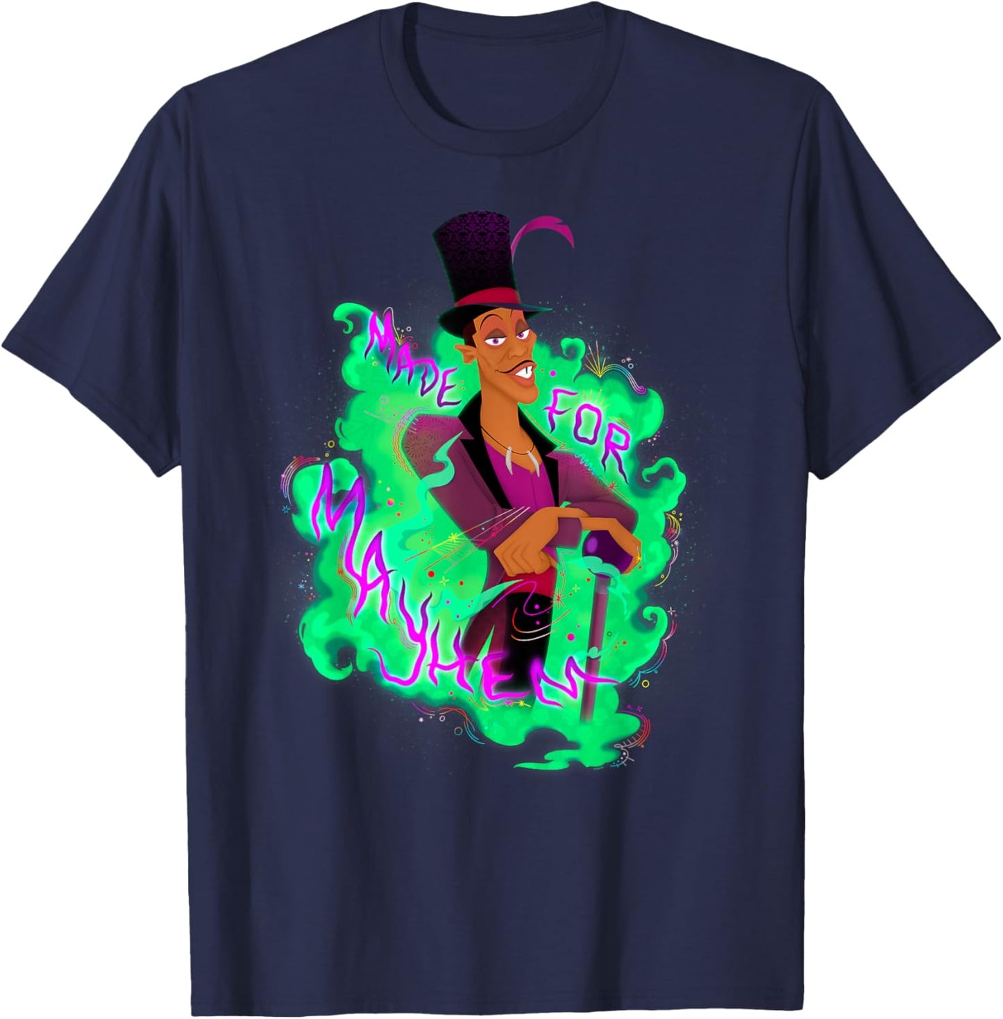 Disney Villains Dr. Facilier Princess Frog Made for Mayhem T-Shirt - T-Shirt | Navy