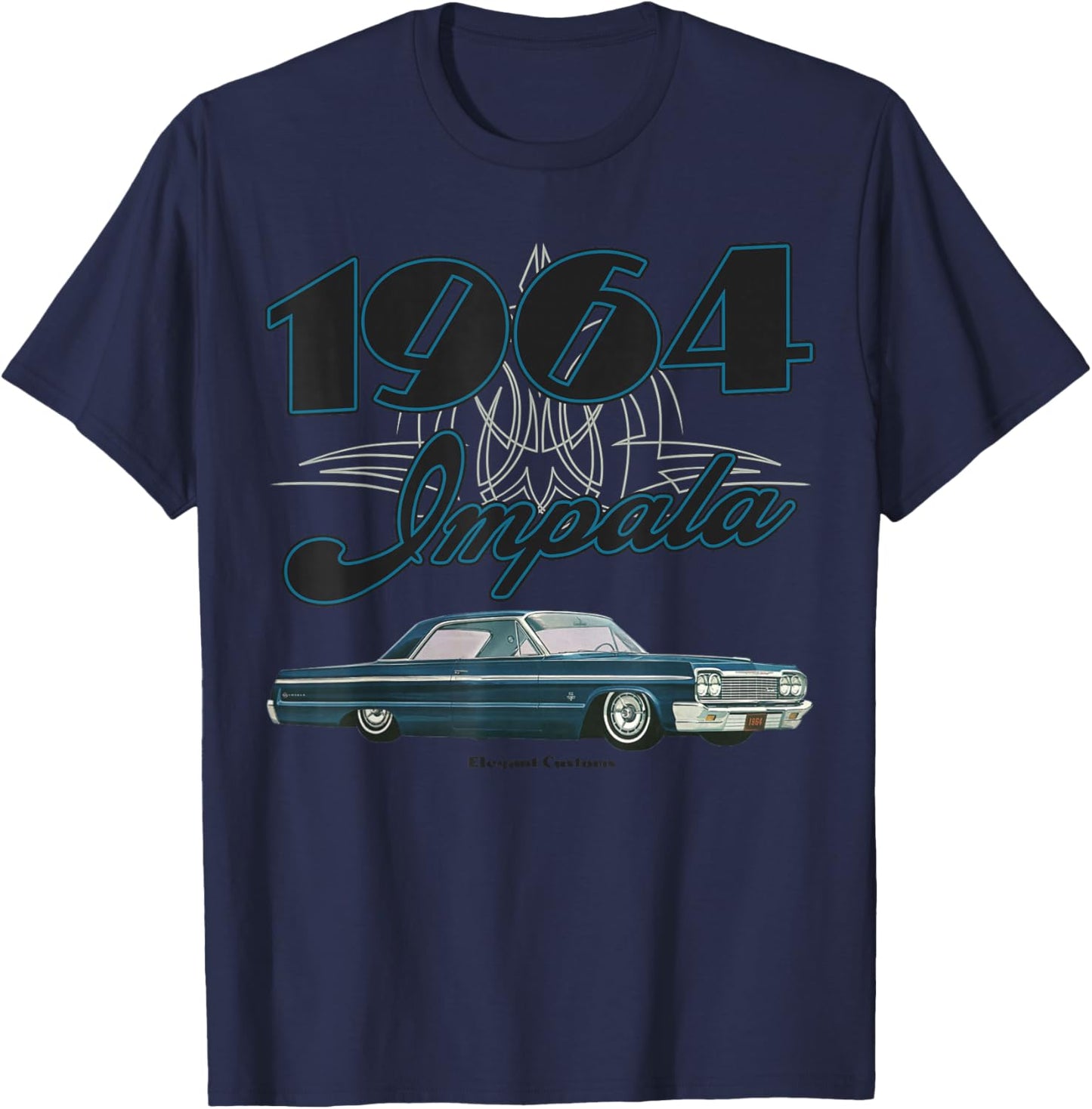 1964 Impala 3.0 Lowrider Kustom Lead Sled Hot Rod Muscle Car T-Shirt - T-Shirt | Navy