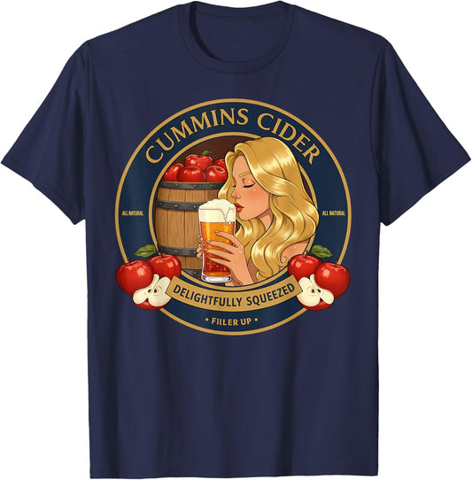Men's Funny Trending Design with Cheeky Double Entendre T-Shirt - T-Shirt | Navy