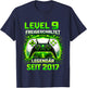 Children's Level 9 Birthday Boy Gamer Funny 2017 9th Birthday T-Shirt - T-Shirt | Navy