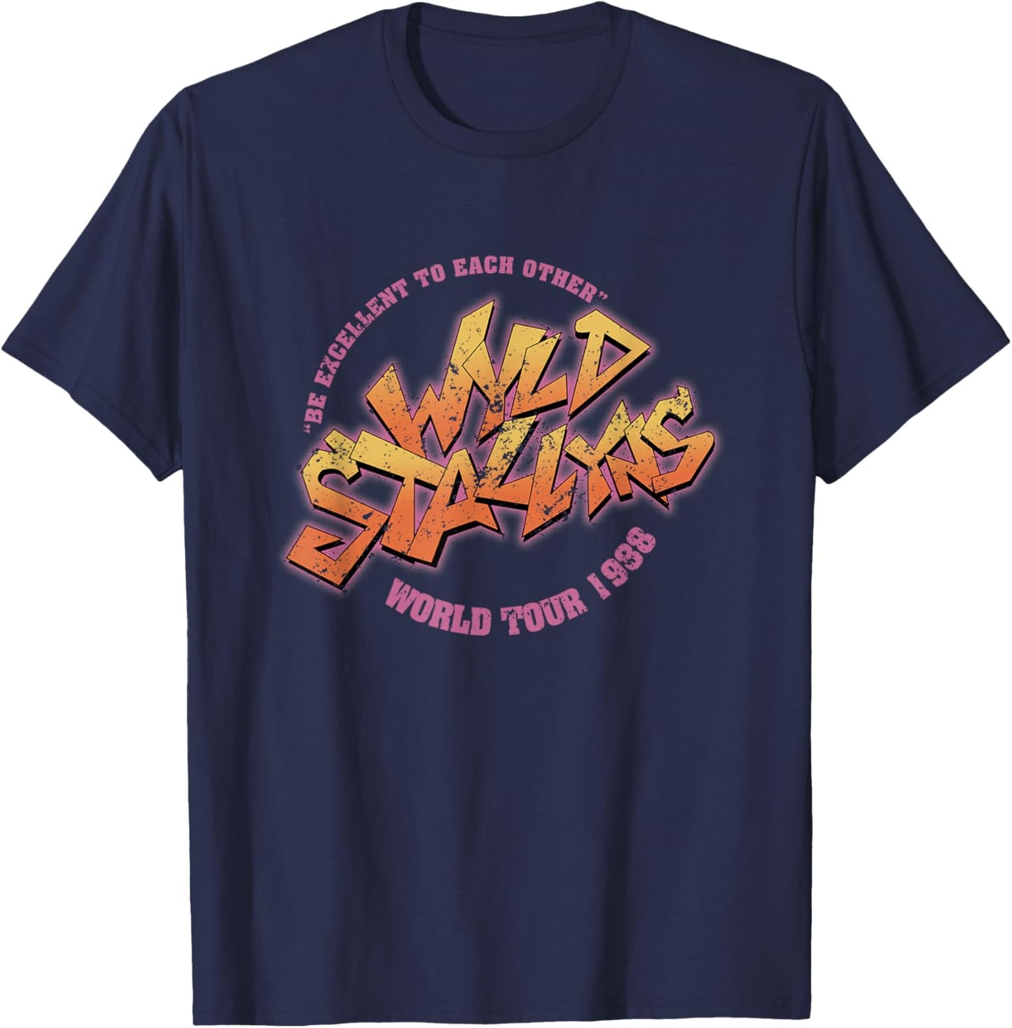 Wyld Retro Funny Tour Stallyns 80s movies T-Shirt - T-Shirt | Navy