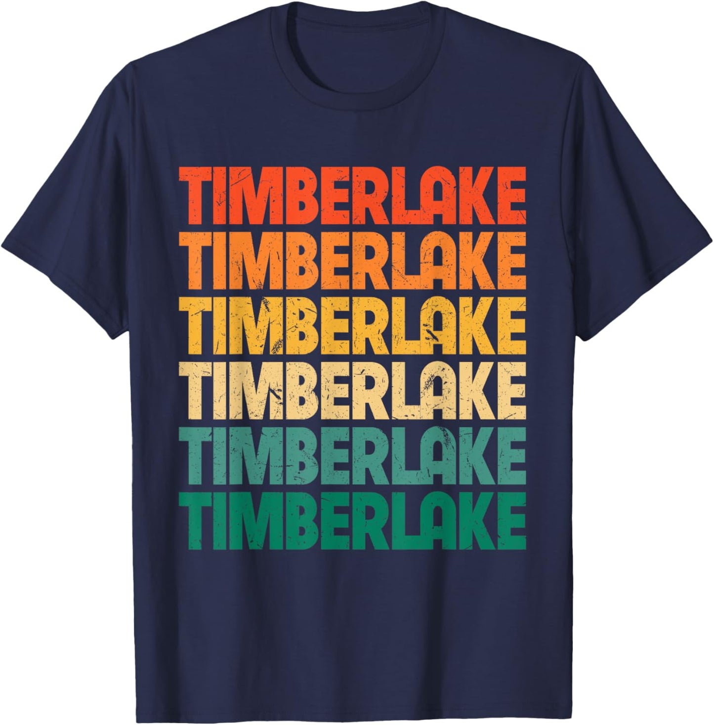 Vintage Timberlake First Name I Love Timberlake Retro Funny T-Shirt - T-Shirt | Navy