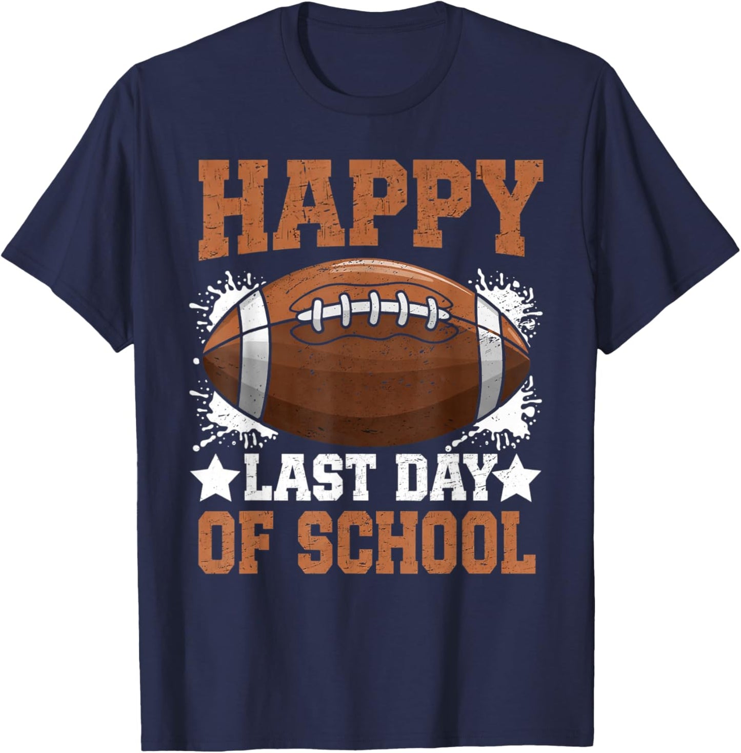 Happy Last Day of School Costume for Football Lovers Boy Kid T-Shirt - T-Shirt | Navy
