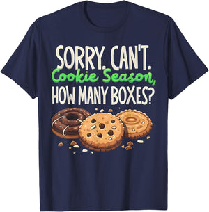 Cookie Dealer Scout for Girls Sorry Can't Cookie Season Kids T-Shirt - T-Shirt | Navy