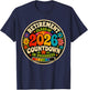 Funny Retirement Class of 2026 Countdown in Progress Teacher T-Shirt - T-Shirt | Navy