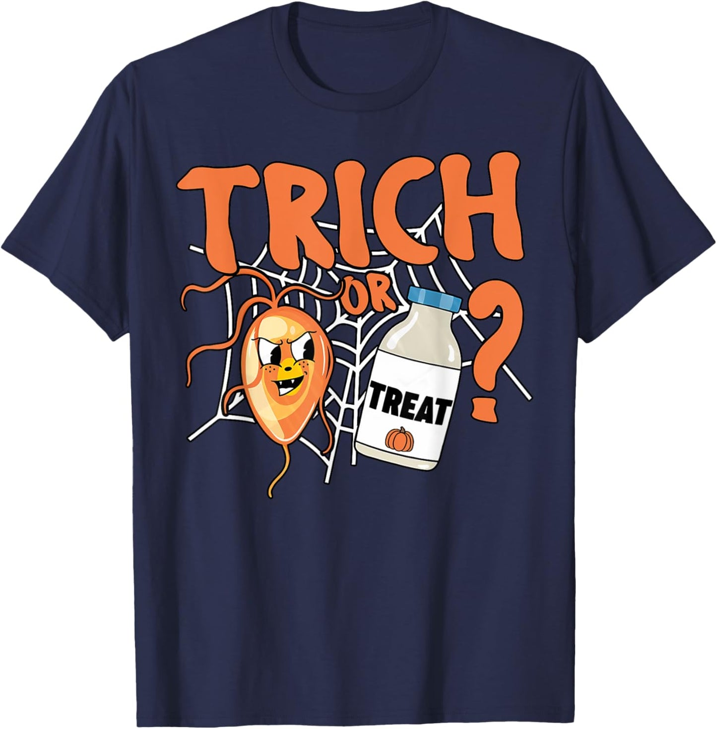 Halloween Medical Lab Science Microbiology Scientist Teacher Men Women T-Shirt - T-Shirt | Navy