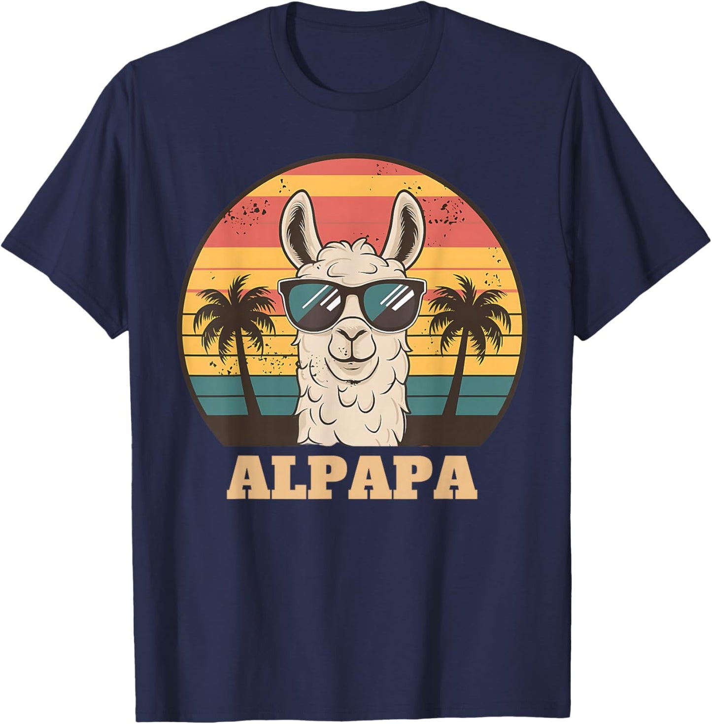 Lustiges Alpaka Dad Design zum Vatertag T-Shirt - T-Shirt | Navy