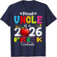 Proud Uncle of 2026 Pre-K Graduate Mothers Day Graduation T-Shirt - T-Shirt | Navy