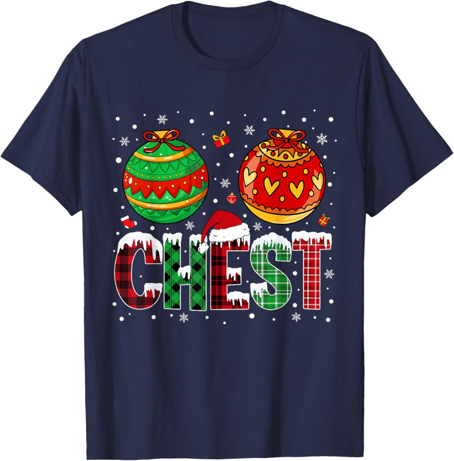 Chestnuts Matching Family Funny Chest Nuts Christmas Couples T-Shirt - T-Shirt | Navy