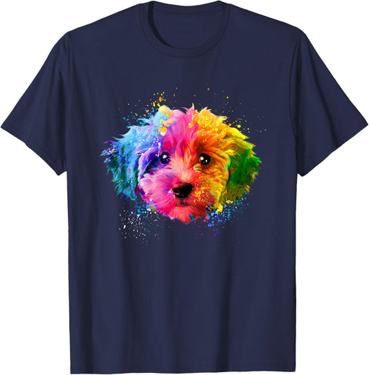 Cute Goldendoodle Design Women Goldendoodle Lovers T-Shirt - T-Shirt | Navy