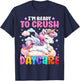 Kids Ready To Crush Daycare Unicorn Lover Back to School T-Shirt - T-Shirt | Navy