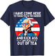 I Have Come Here to Throw Tea George Washington 4th of July Women Men T-Shirt - T-Shirt | Navy