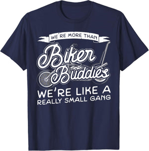 Classic Motorcycle Biker Friends Besties Buddies We're More T-Shirt - T-Shirt | Navy