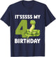 Kids 4th Reptile Birthday Four Year Old Snake Birthday Party T-Shirt - T-Shirt | Navy