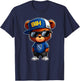 Niedlicher Teddybär mit bosnischer Flagge Bosniens T-Shirt - T-Shirt | Navy