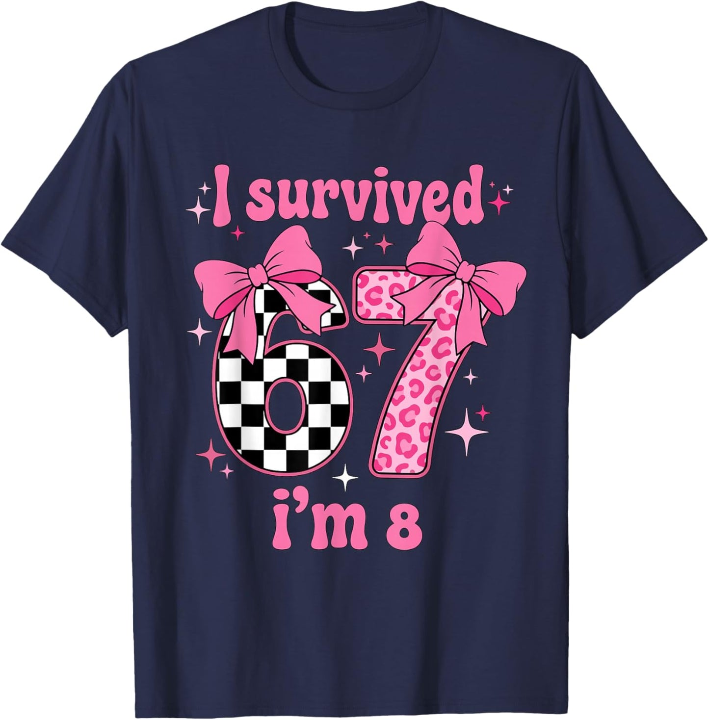 8th Birthday Boy I'm 8 Year Old Six Seven Bruh 6 7 T-Shirt - T-Shirt | Navy