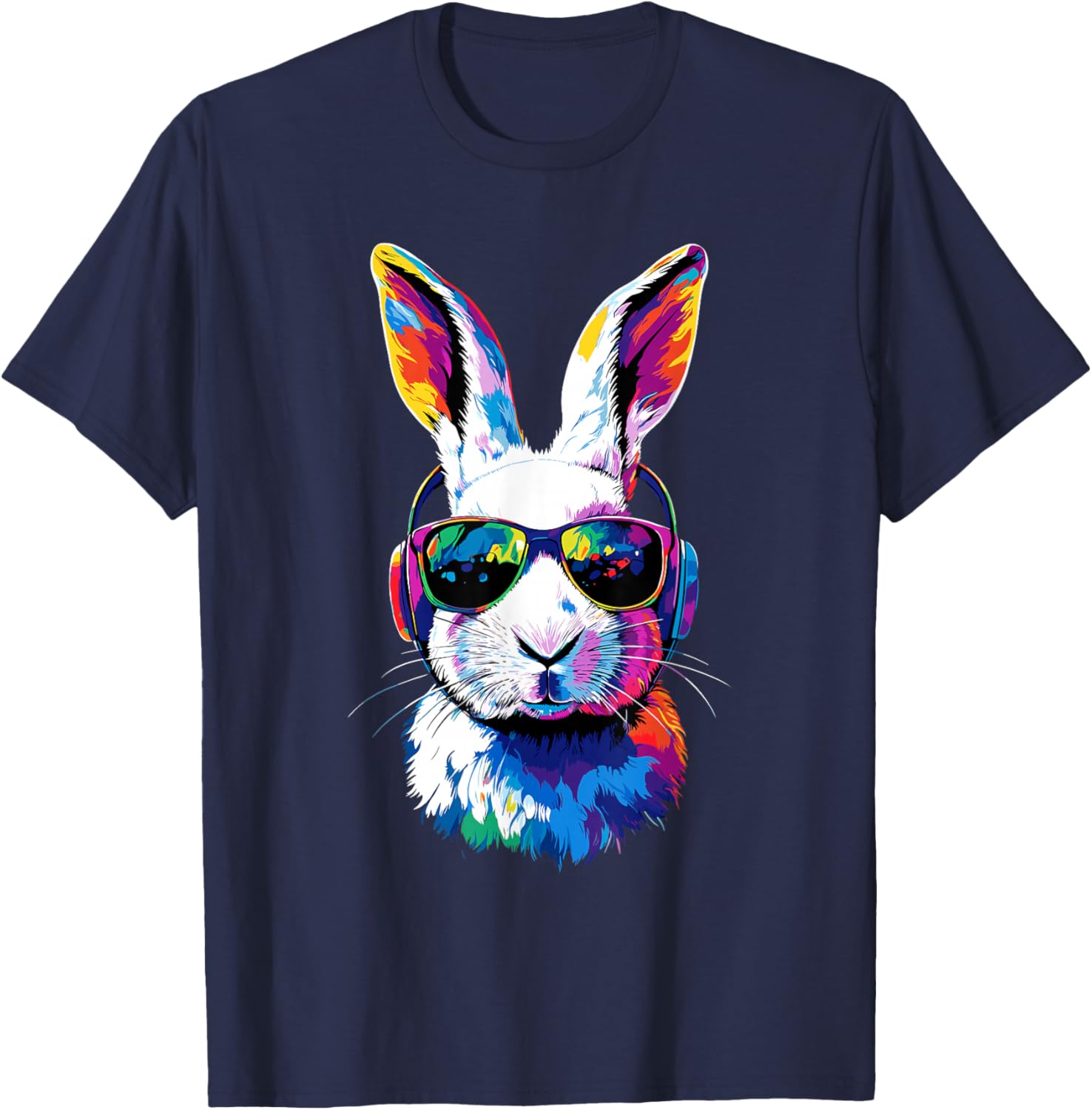 Rabbit Snow Hare Hare Fleece Hare White Rabbit T-Shirt - T-Shirt | Navy