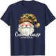 Santa Claus Wearing Camouflage Camo Satna Hat Camo Clause T-Shirt - T-Shirt | Navy