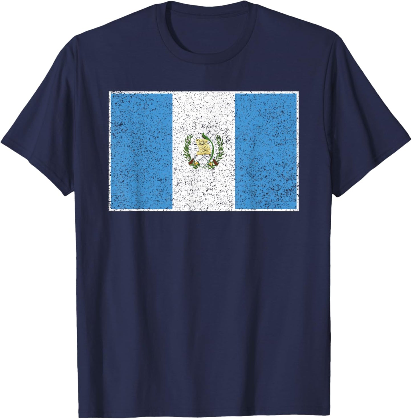 Armoiries du Guatemala Drapeau National du Guatemala T-Shirt - T-Shirt | Navy