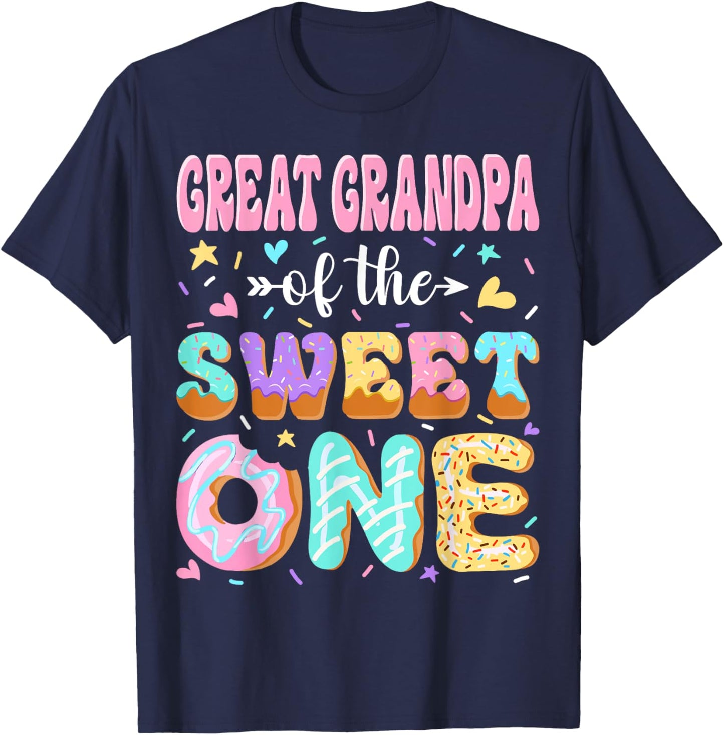 Great Grandpa of The Sweet One First Birthday Family T-Shirt - T-Shirt | Navy