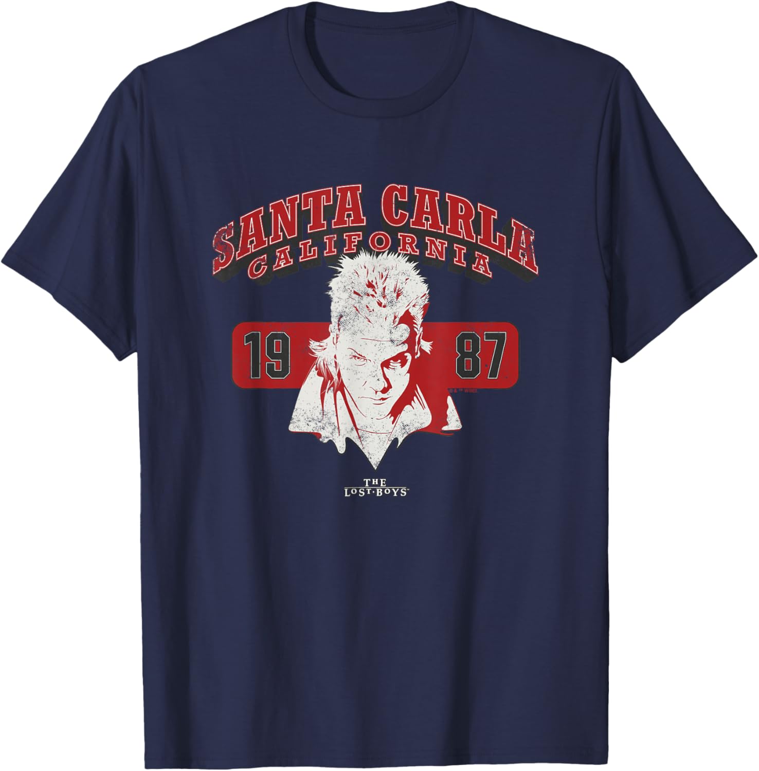 The Lost Boys Santa Carla CA College T-Shirt - T-Shirt | Navy
