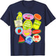 Fruit Stickers Sweet Summer Eat More Fruits Funny T-Shirt - T-Shirt | Navy
