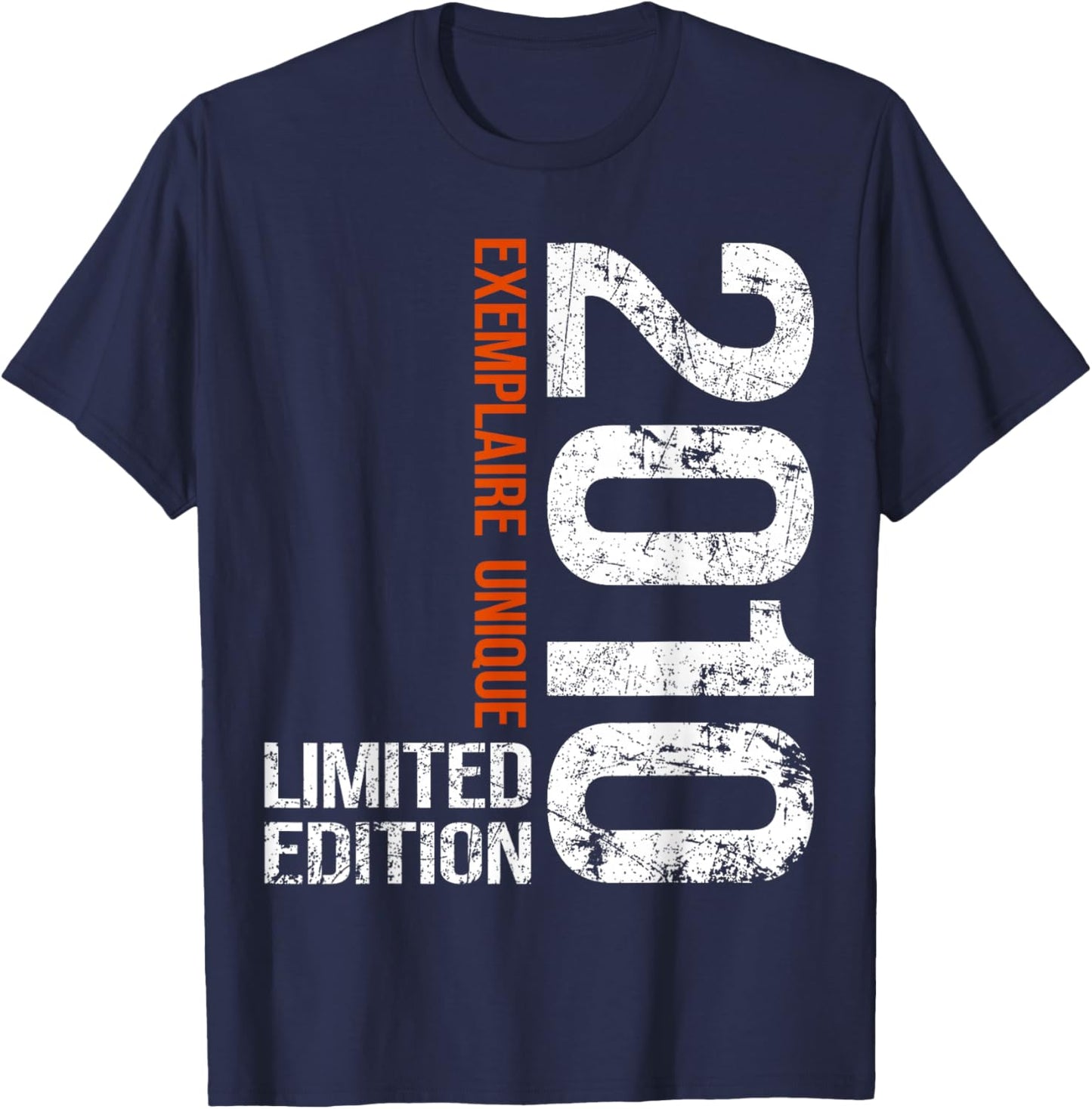 15th Anniversary 2010 Vintage 15 Years Boy and Girl 2010 T-Shirt - T-Shirt | Navy