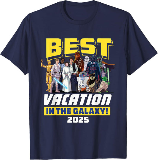 Star Wars Best Vacation in the Galaxy Family Group Trip 2025 T-Shirt - T-Shirt | Navy