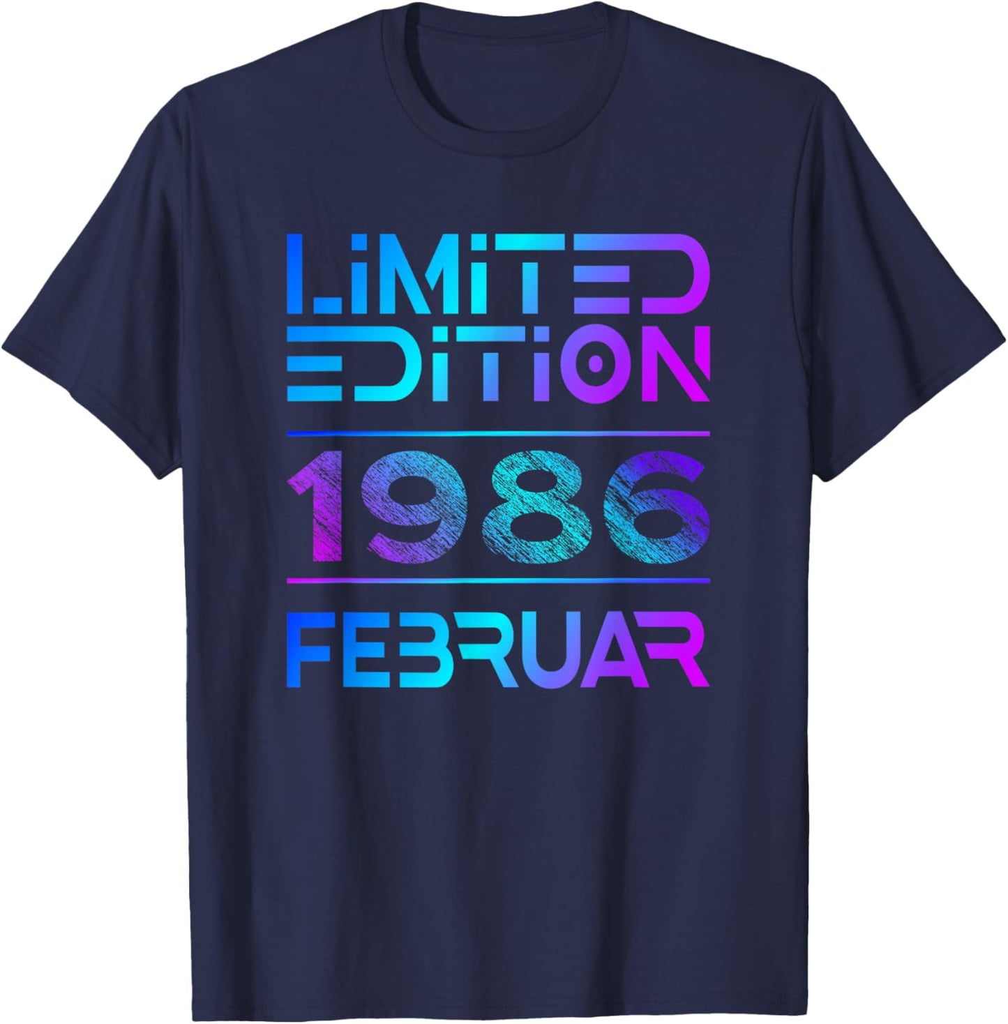 February 1986 Man Woman 40th Birthday Limited Edition T-Shirt - T-Shirt | Navy