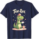 Tea-Rex Tea Time Design for Kids Funny Dinosaur T-Shirt - T-Shirt | Navy