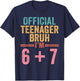 13th Birthday Boys Official Teenager Six Seven Meme Birthday T-Shirt - T-Shirt | Navy