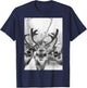 Funny Reindeer Selfie With Santa Christmas T-Shirt - T-Shirt | Navy
