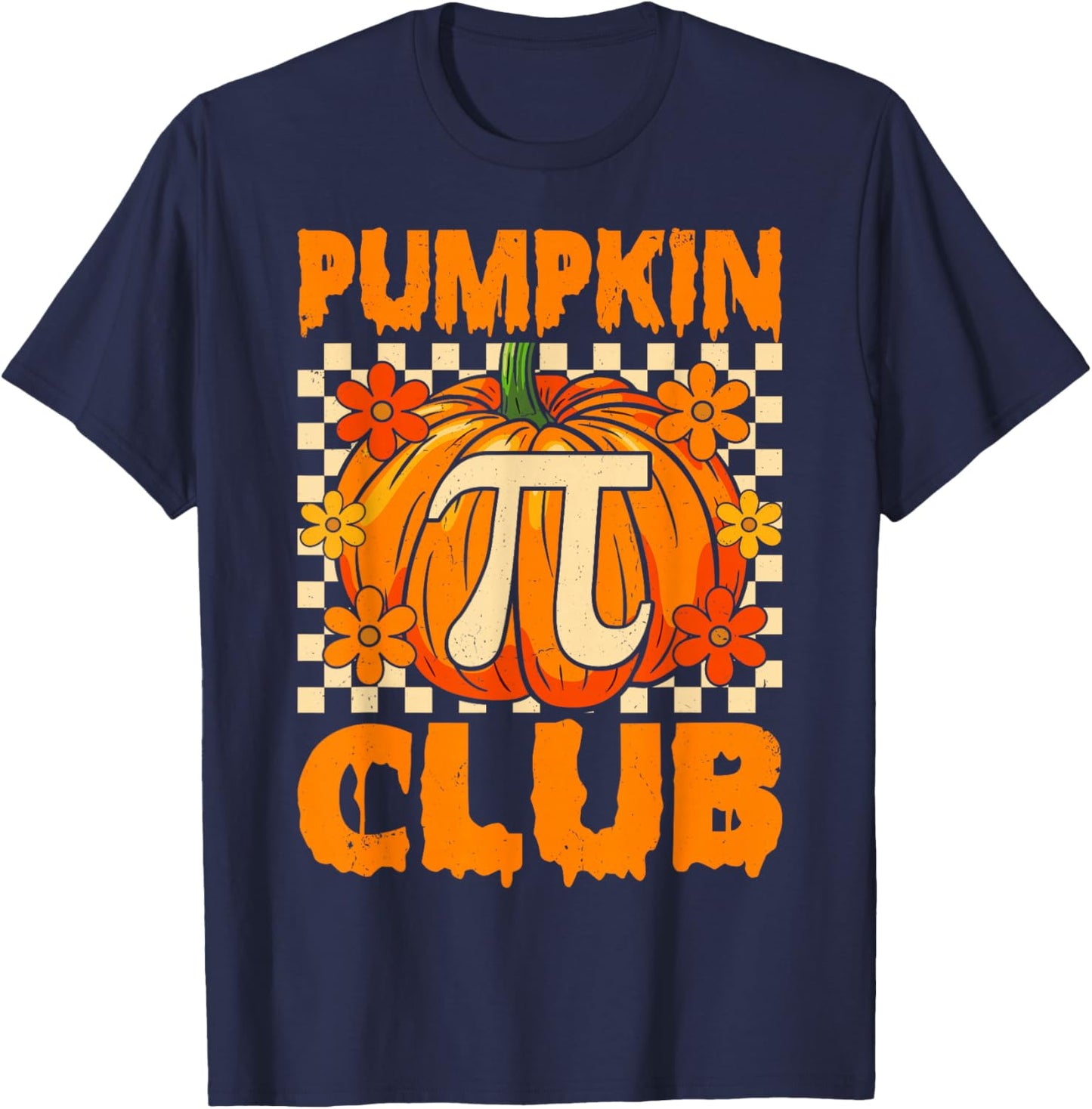 Pumpkin Pi Club Halloween Math Costume Boys Girls Women T-Shirt - T-Shirt | Navy