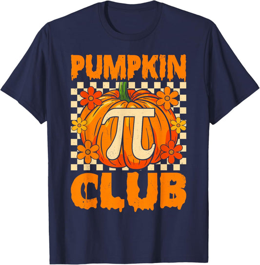 Pumpkin Pi Club Halloween Math Costume Boys Girls Women T-Shirt - T-Shirt | Navy
