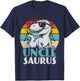 Unclesaurus T-Rex Dinosaur Uncle Saurus Family Matching T-Shirt - T-Shirt | Navy