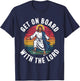 Get On Board With The Lord Christ Skateboarding Jesus Skate T-Shirt - T-Shirt | Navy