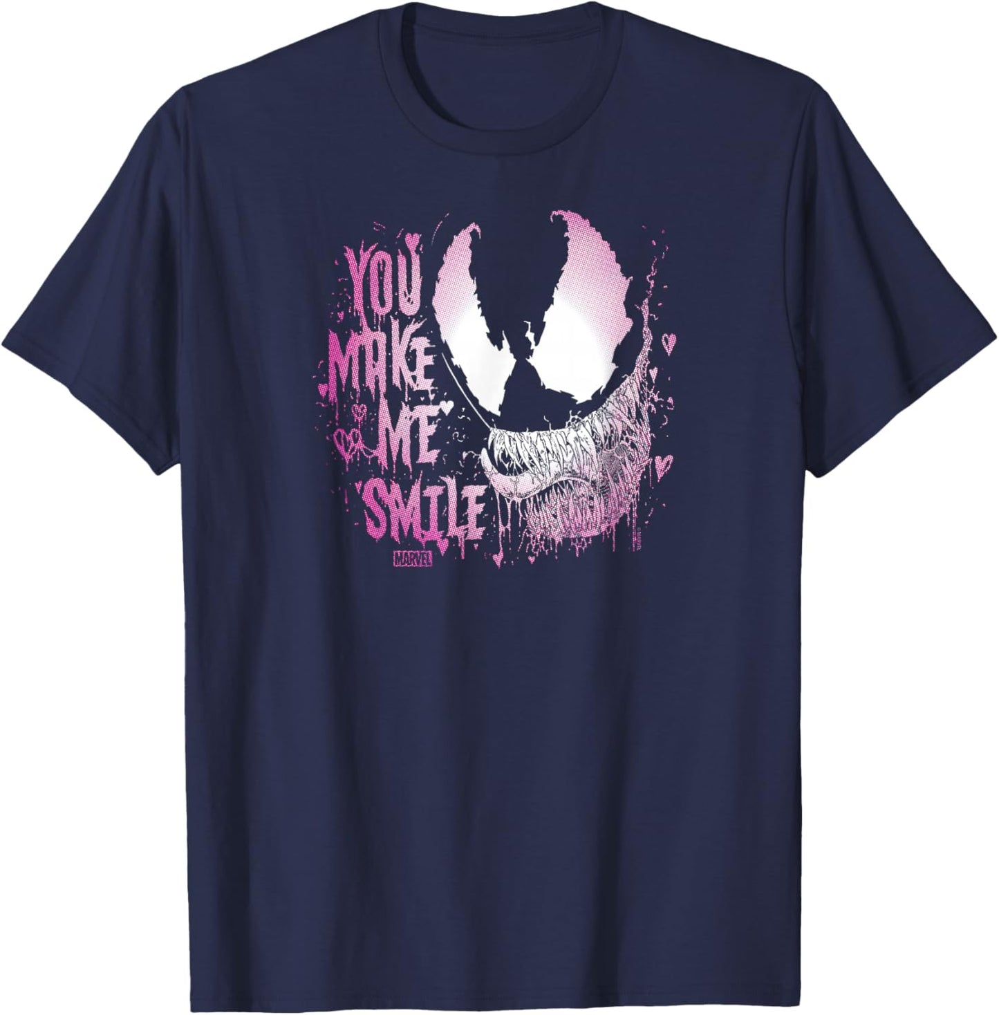 Venom - You Make Me Smile Valentine's Day T-Shirt - T-Shirt | Navy