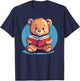 Cute Teddy Bear Reading Time T-Shirt - T-Shirt | Navy