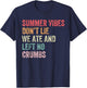 Summer Vibes Left No Crumbs Teacher Last Day of School Funny T-Shirt - T-Shirt | Navy
