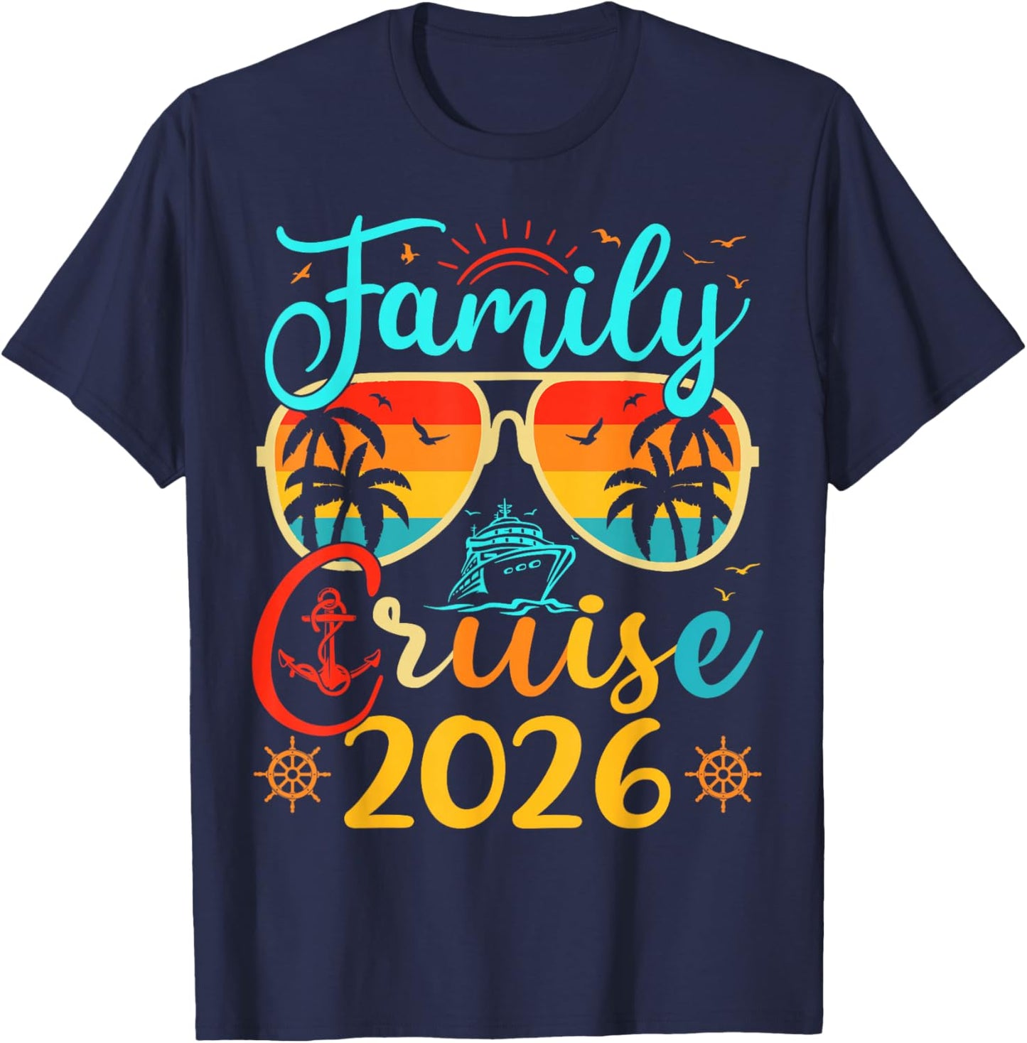 Family Cruise 2026 Summer Vacation Matching Family Cruise T-Shirt - T-Shirt | Navy